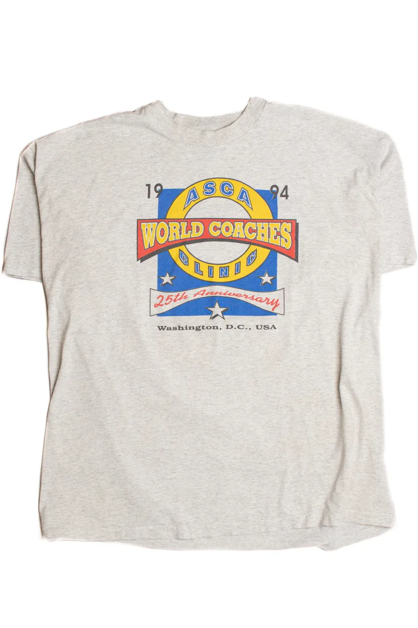 1994 ASCA Clinic World Coaches Single Stitch T-Shirt 8536
