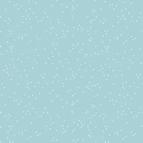 Aqua - Blossoms - Quilting Cotton- 1/2 meter