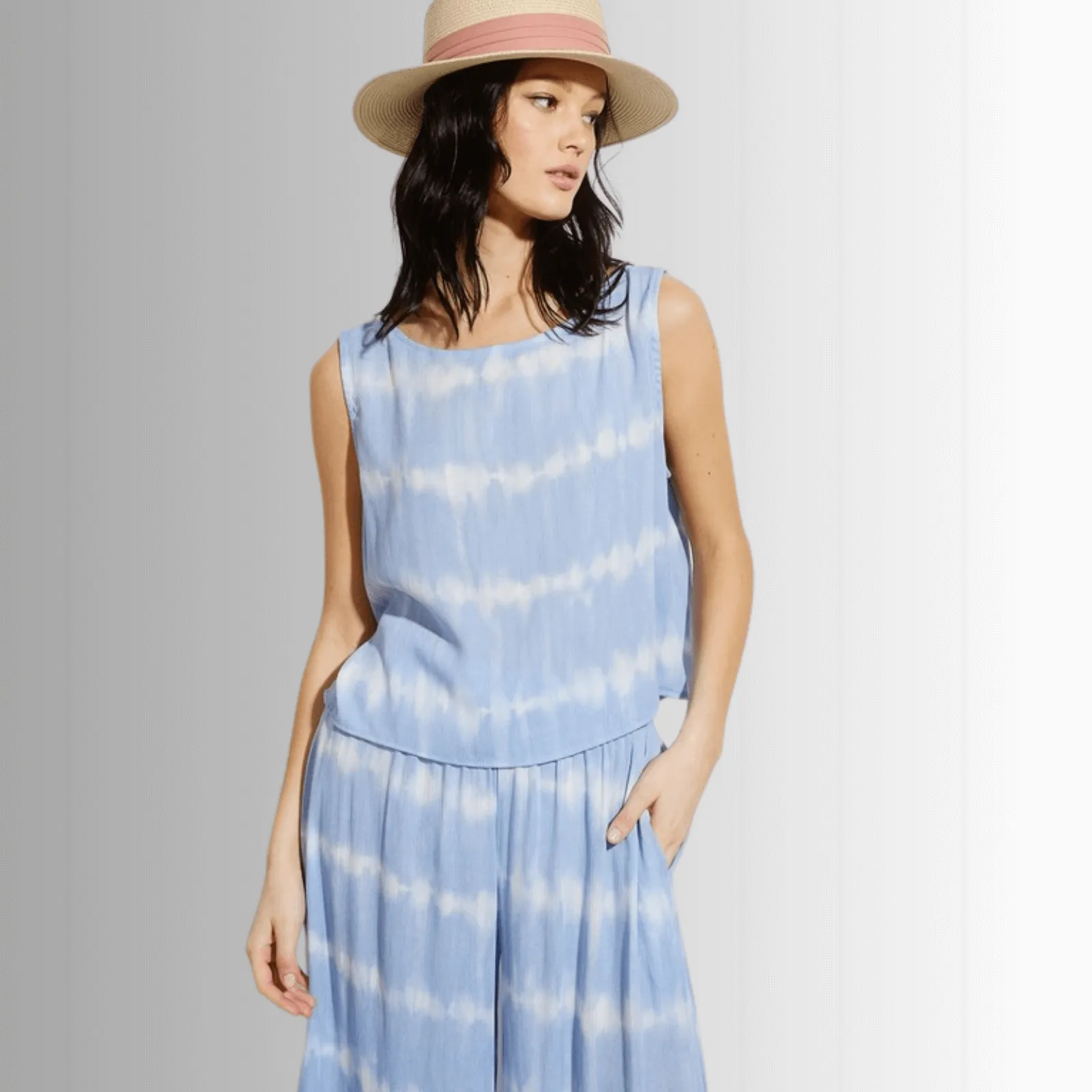 Beach and Lounge Striped Casual Pants Set - Clearance Final Sale