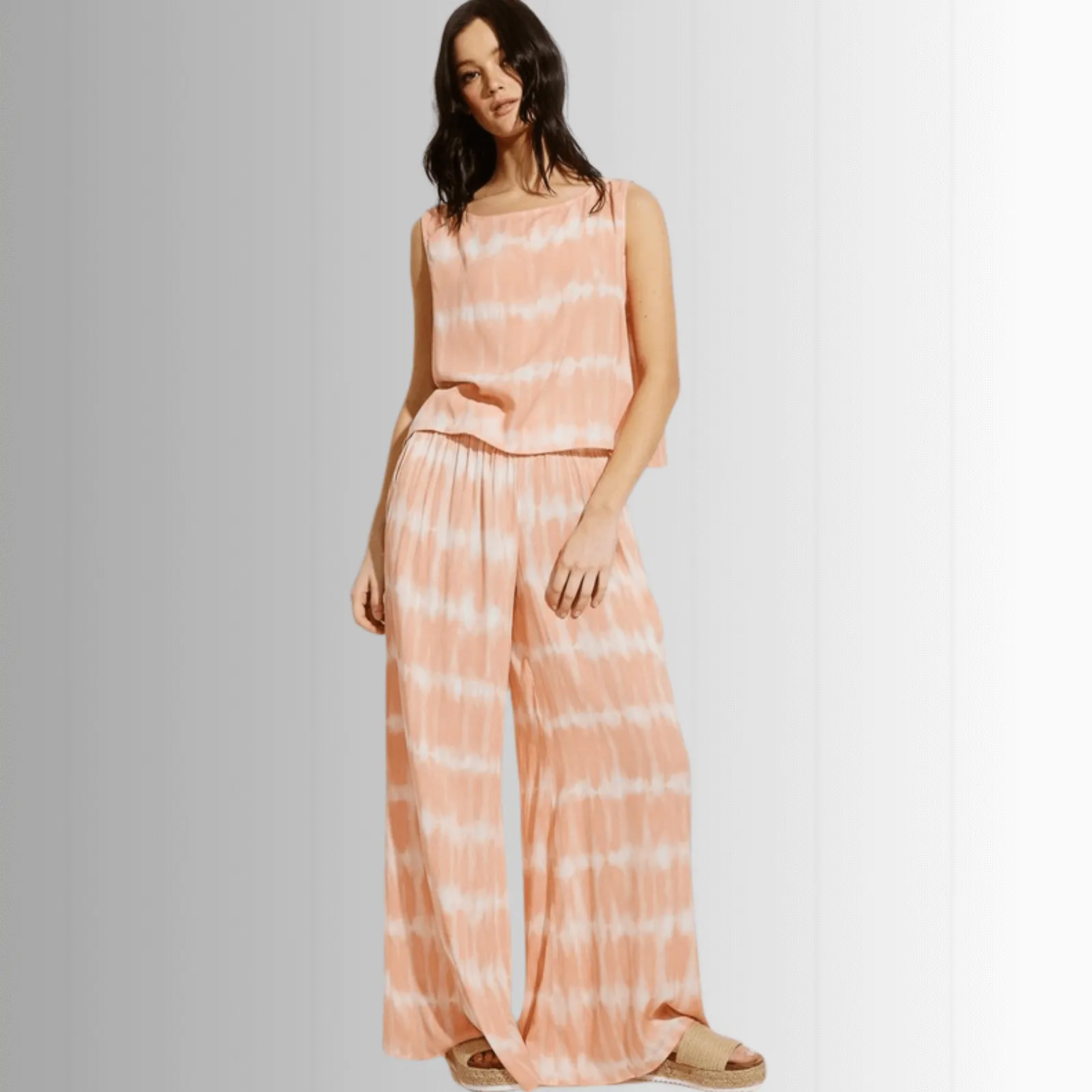 Beach and Lounge Striped Casual Pants Set - Clearance Final Sale