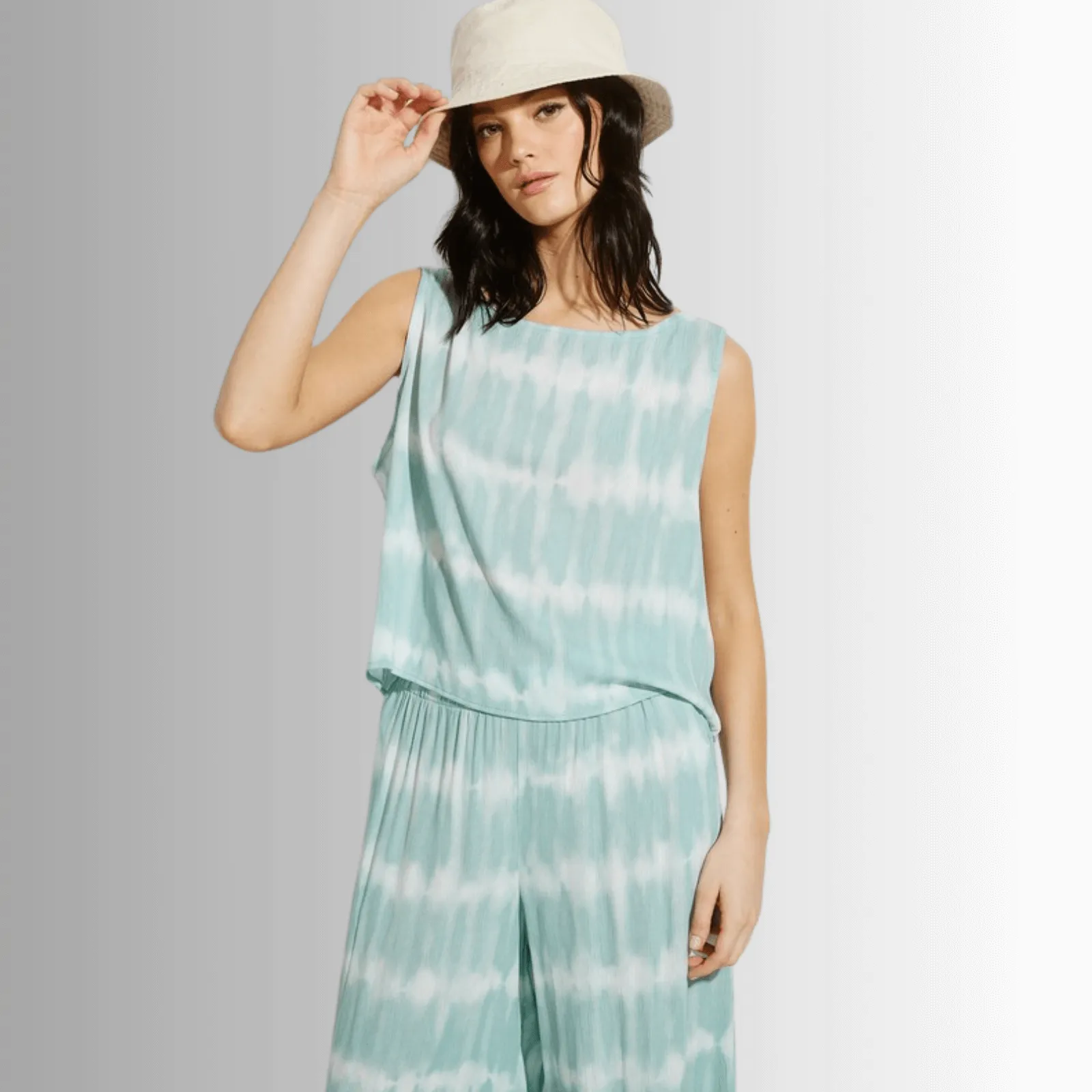 Beach and Lounge Striped Casual Pants Set - Clearance Final Sale