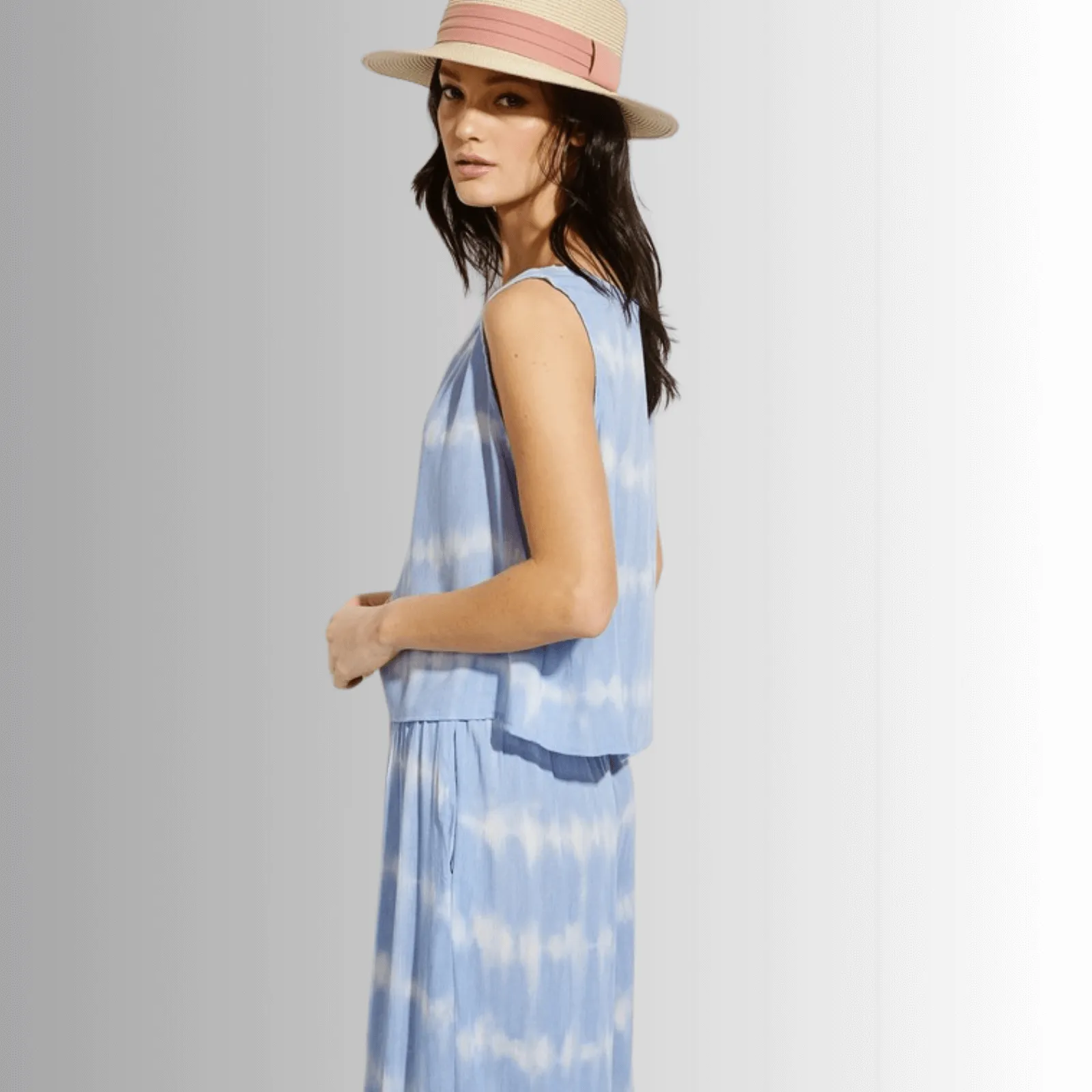 Beach and Lounge Striped Casual Pants Set - Clearance Final Sale