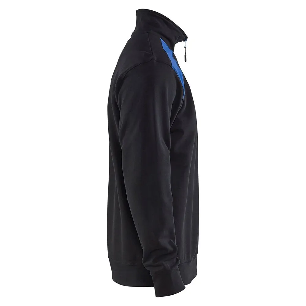 Bl&#xE5;kl&#xE4;der&#x20;3353-1158&#x20;Sweatshirt&#x20;Half-Zip&#x20;-&#x20;Black&#x2F;Cornflower&#x20;Blue