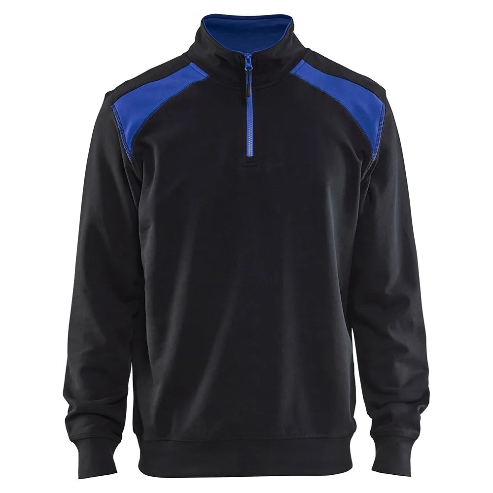 Bl&#xE5;kl&#xE4;der&#x20;3353-1158&#x20;Sweatshirt&#x20;Half-Zip&#x20;-&#x20;Black&#x2F;Cornflower&#x20;Blue