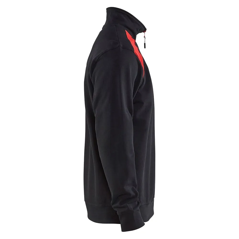 Bl&#xE5;kl&#xE4;der&#x20;3353-1158&#x20;Sweatshirt&#x20;Half-Zip&#x20;-&#x20;Black&#x2F;Red