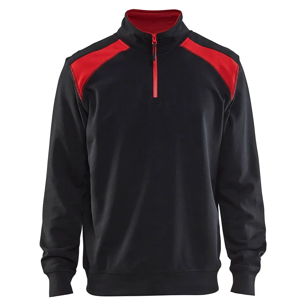 Bl&#xE5;kl&#xE4;der&#x20;3353-1158&#x20;Sweatshirt&#x20;Half-Zip&#x20;-&#x20;Black&#x2F;Red