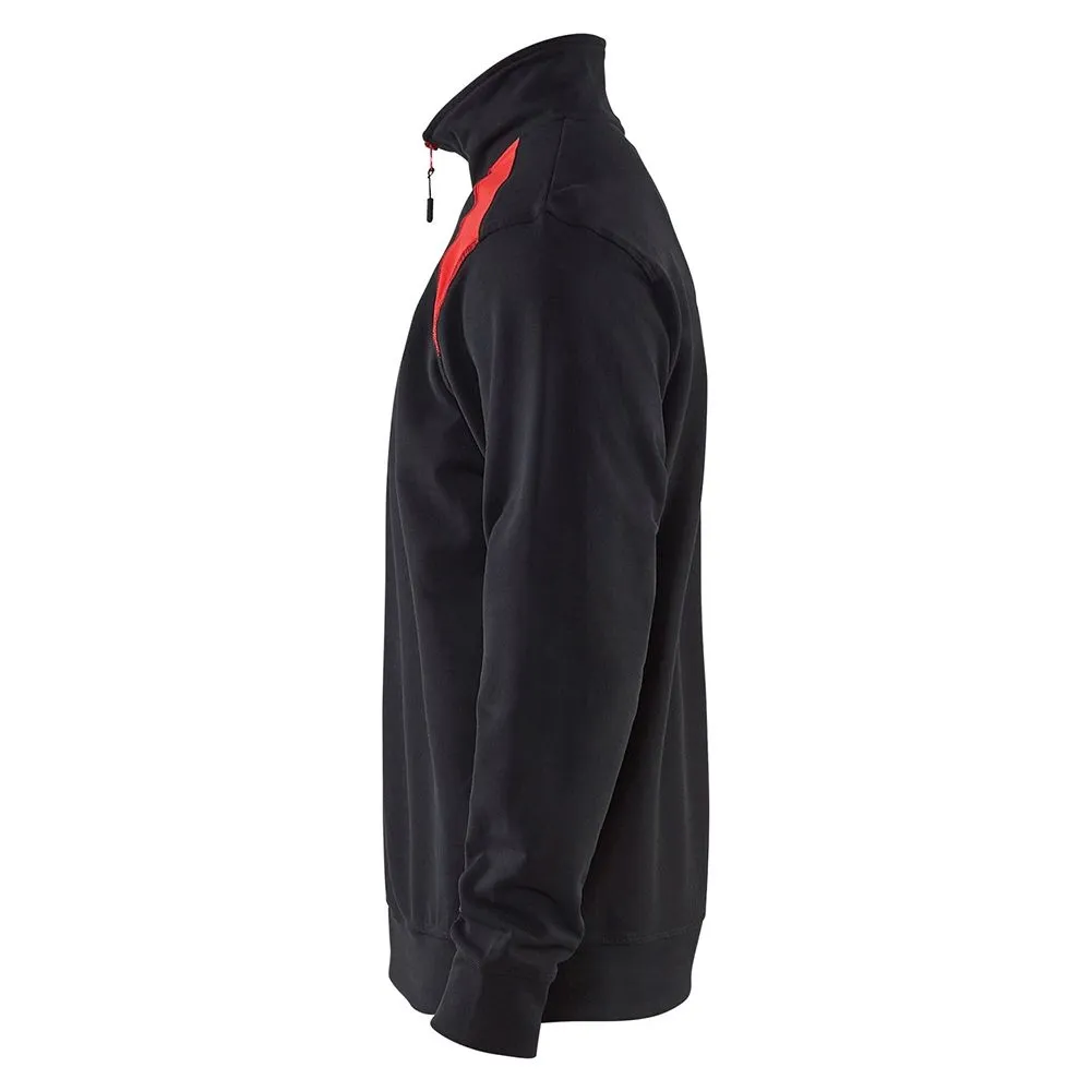 Bl&#xE5;kl&#xE4;der&#x20;3353-1158&#x20;Sweatshirt&#x20;Half-Zip&#x20;-&#x20;Black&#x2F;Red