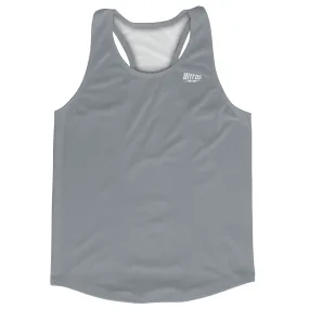 Blank Grey Dark Running Racerback Singlet Track Tops Made In USA