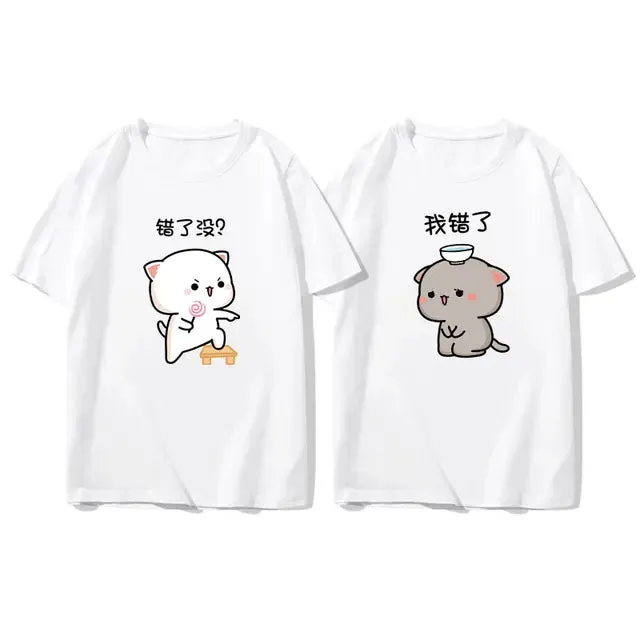 Cat Funny Couple T Shirts