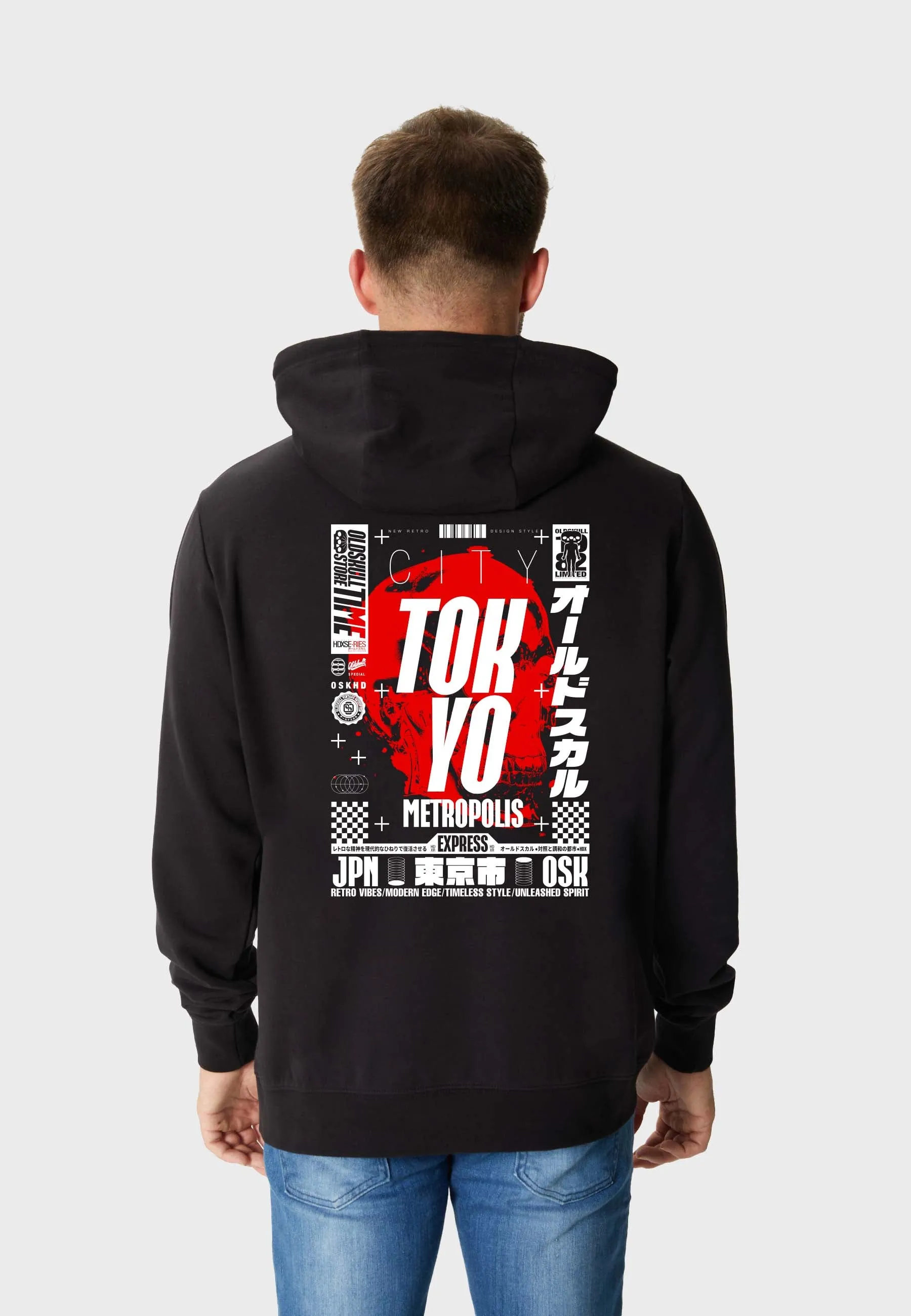 City Reaper Backprint Hoodie Black