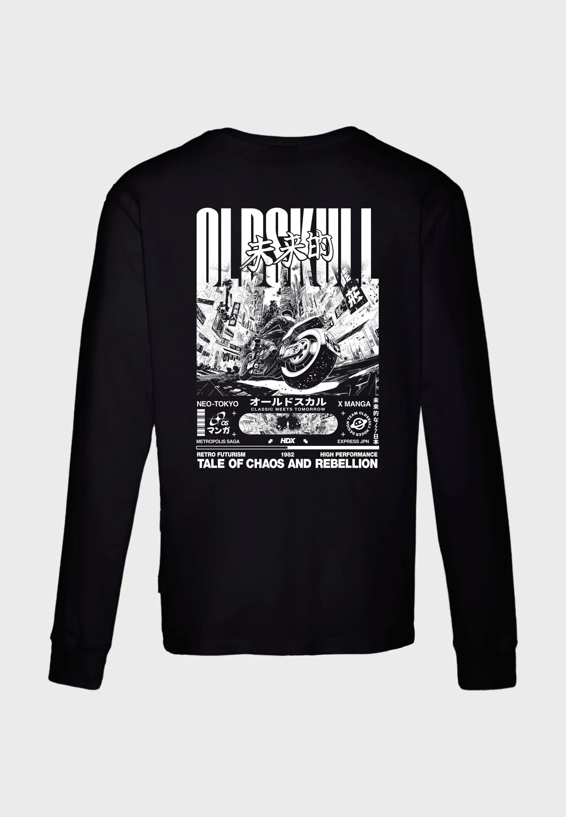 Cyber Racer Backprint Longsleeve Black