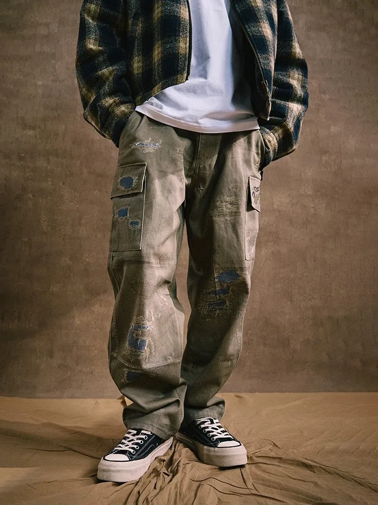 Digital Badge Pants Washed Green