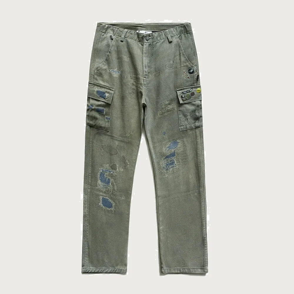 Digital Badge Pants Washed Green