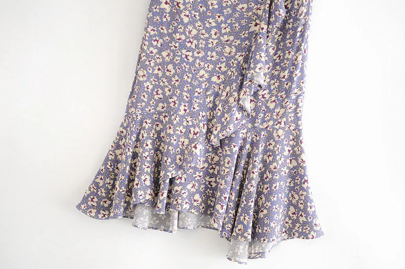 FLORAL HIGH WAIST SKIRT
