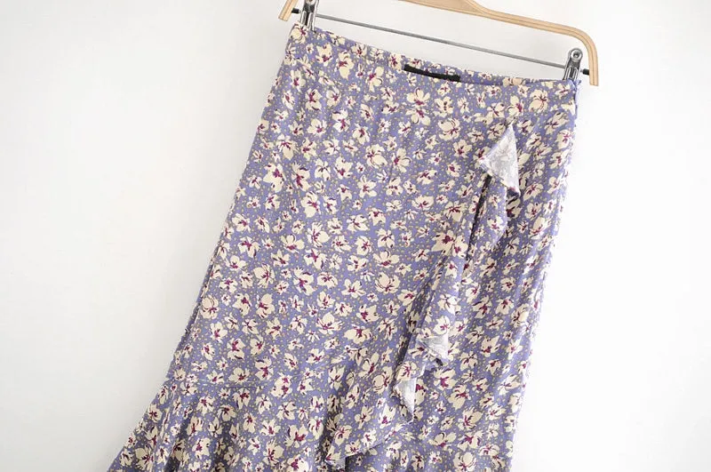 FLORAL HIGH WAIST SKIRT