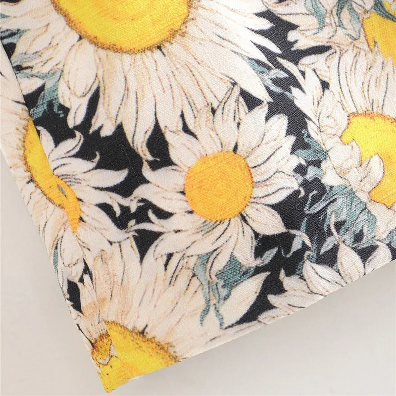 FLORAL PRINT LINEN MINI SKIRT