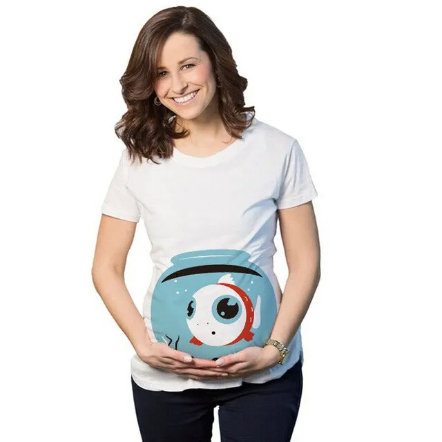 Football Print Pregnant T-shirt