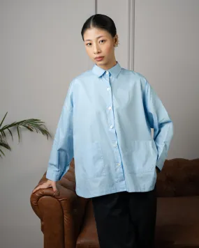 Jiyū Oversized Flap Shirt : Baby Blue