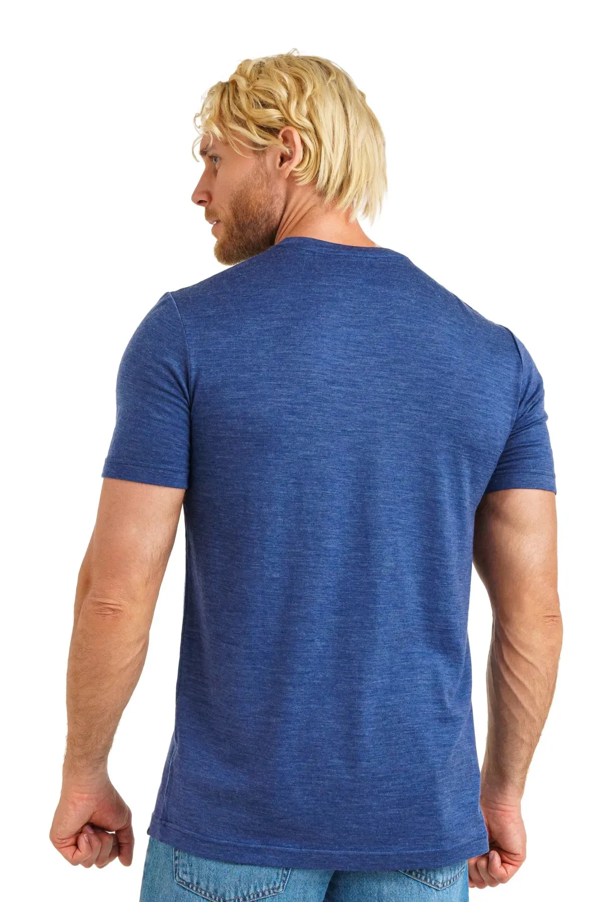 Men's Merino T-shirt 165 Chicago Blues Melange ( socks)