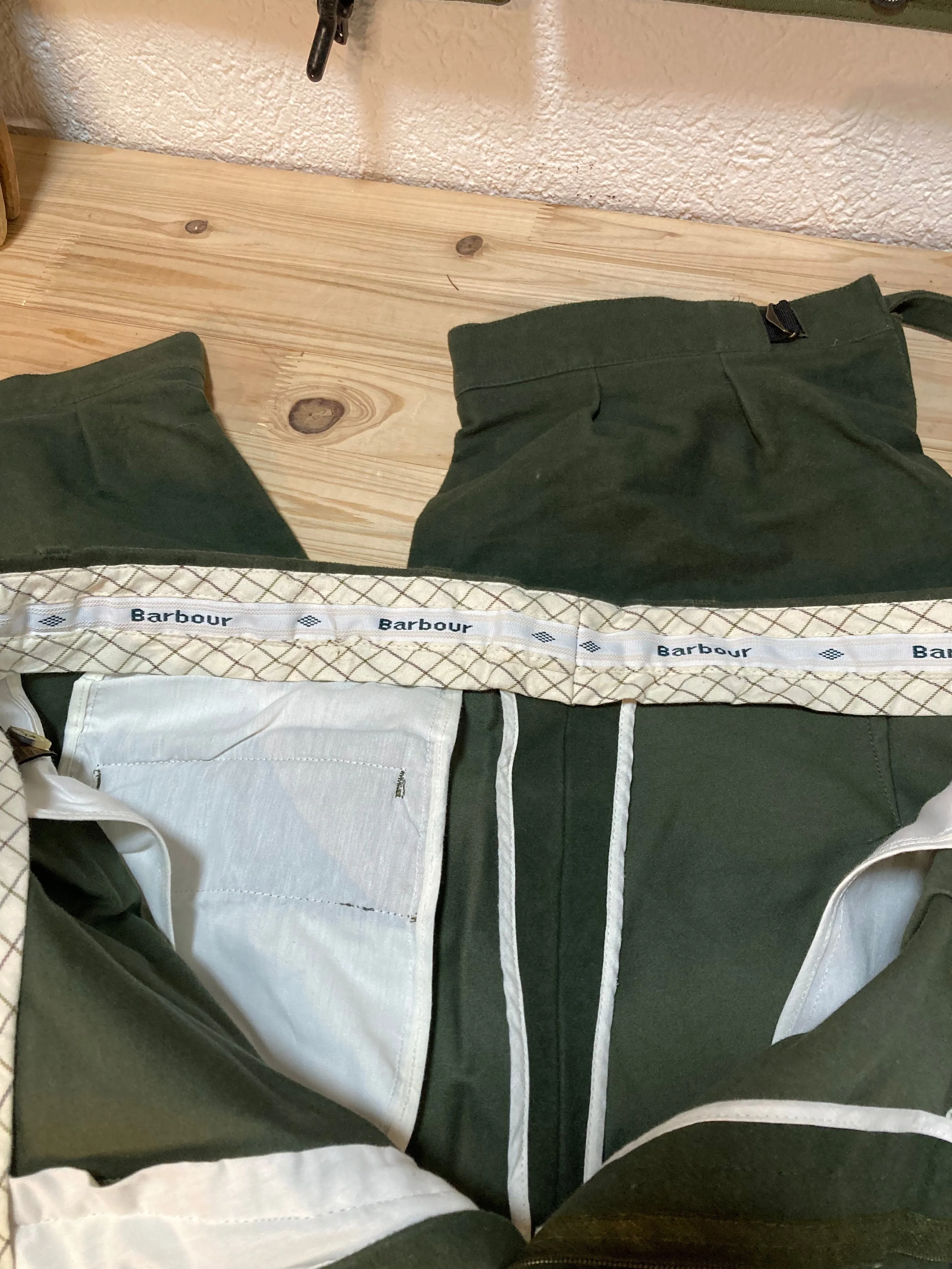 Trousers, Barbour, 3/4 Mole Skin Hunting Trousers, Size 38 US